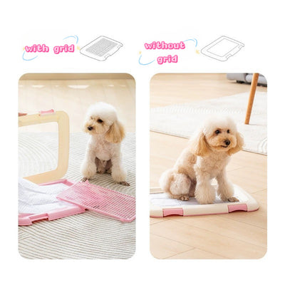 IRIS Dog Training Pad Holder Tray Pet Pee Pads Indoor Puppy Potty Training Tray Portable Traine coffee color