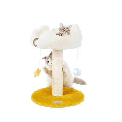 Cloud Flower Cat Tree with Plush Bed – 33cm Removable & Washable Cat Nest for Small Cats and Kittens
