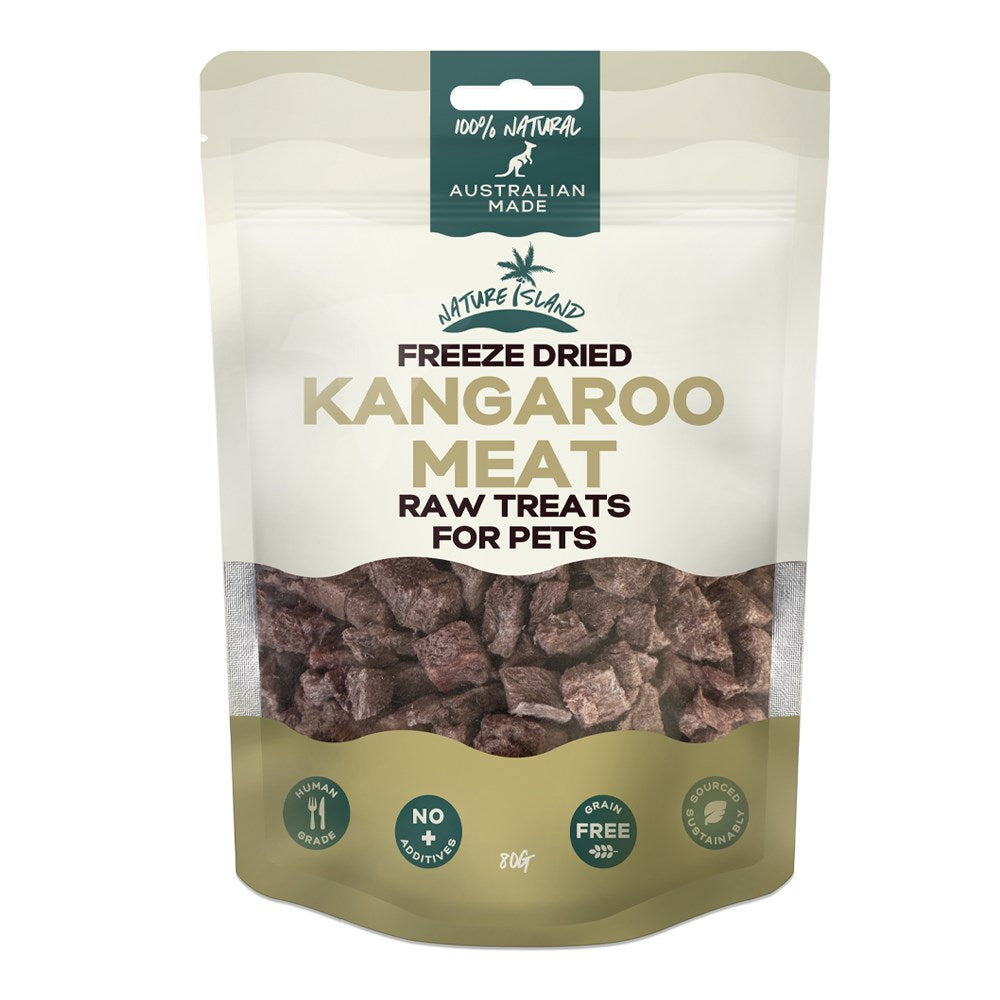 Freeze Dried Kangaroo Meat Raw treats 80g for Pets