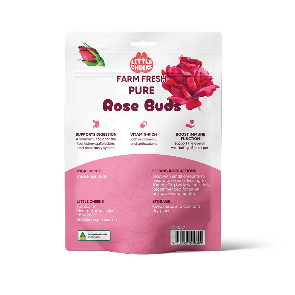 Farm Fresh Pure Rose Buds 60g for Rabbits& Guinea pigs - ChokyoPetStore