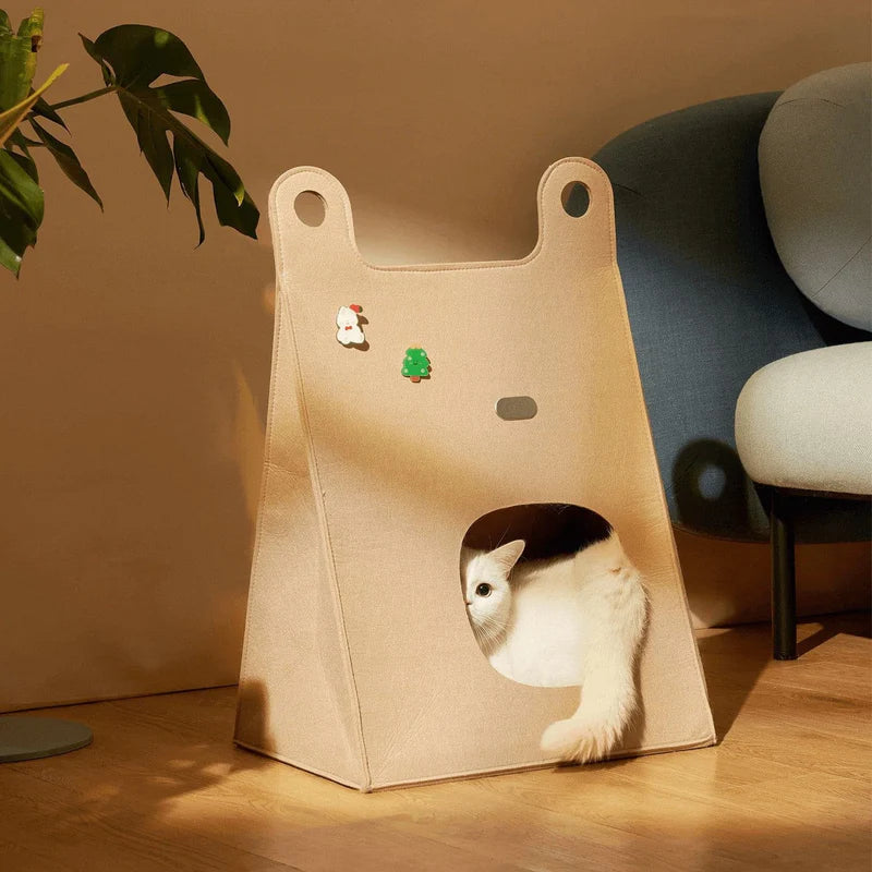 Makesure Portable Warm Folding Cat Scratching Cave