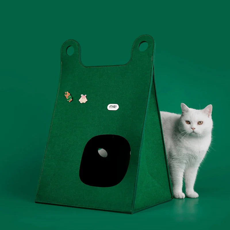 Makesure Portable Warm Folding Cat Scratching Cave