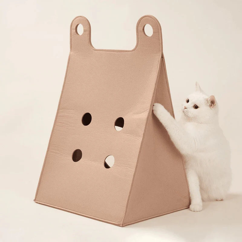 Makesure Portable Warm Folding Cat Scratching Cave