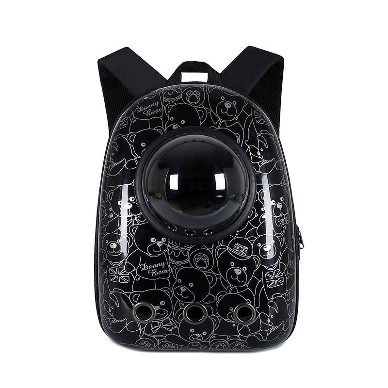 Teddy Bear Space Capsule Pet Backpack