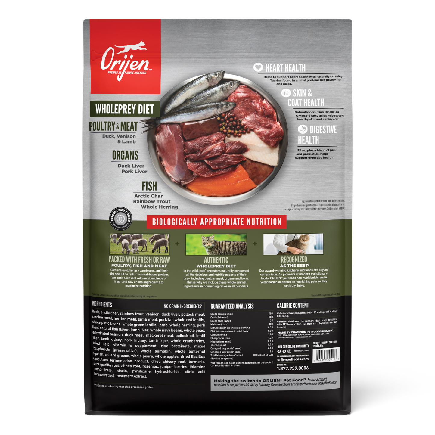 ORIJEN Tundra Grain-Free Dry Cat Food 1.8kg