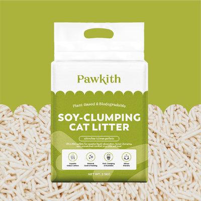 Pawkith Natural Plant-Based Soy-Clumping Cat Litter