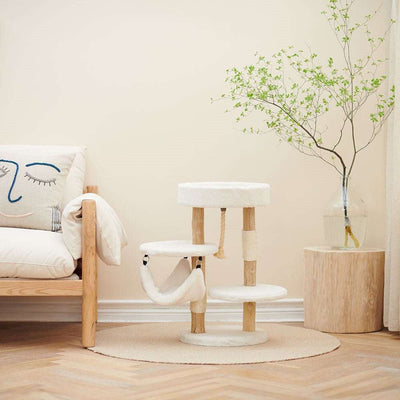 Petsbelle Verto Solid Wood Cat Tree - ChokyoPetStore