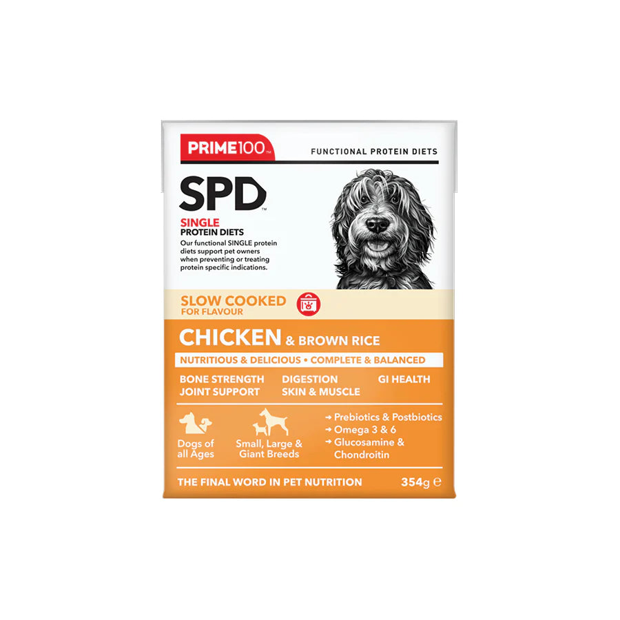 Prime100 SPT Slow Cooked Chicken & Brown Rice 354g