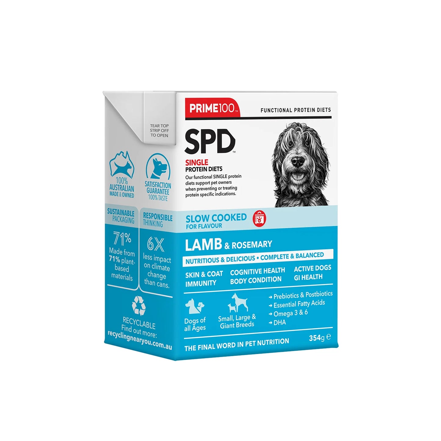 Prime100 SPT Slow Cooked Lamb & Rosemary 354g