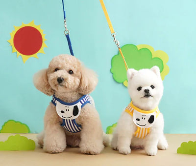 ParisDog Snoopy Bib Harness With Leash - Yellow
