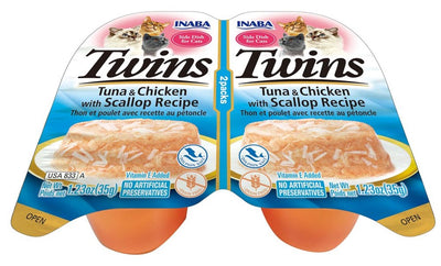 Inaba Twin Packs Tuna & Chicken With Scallop 70g (Pack of 6)