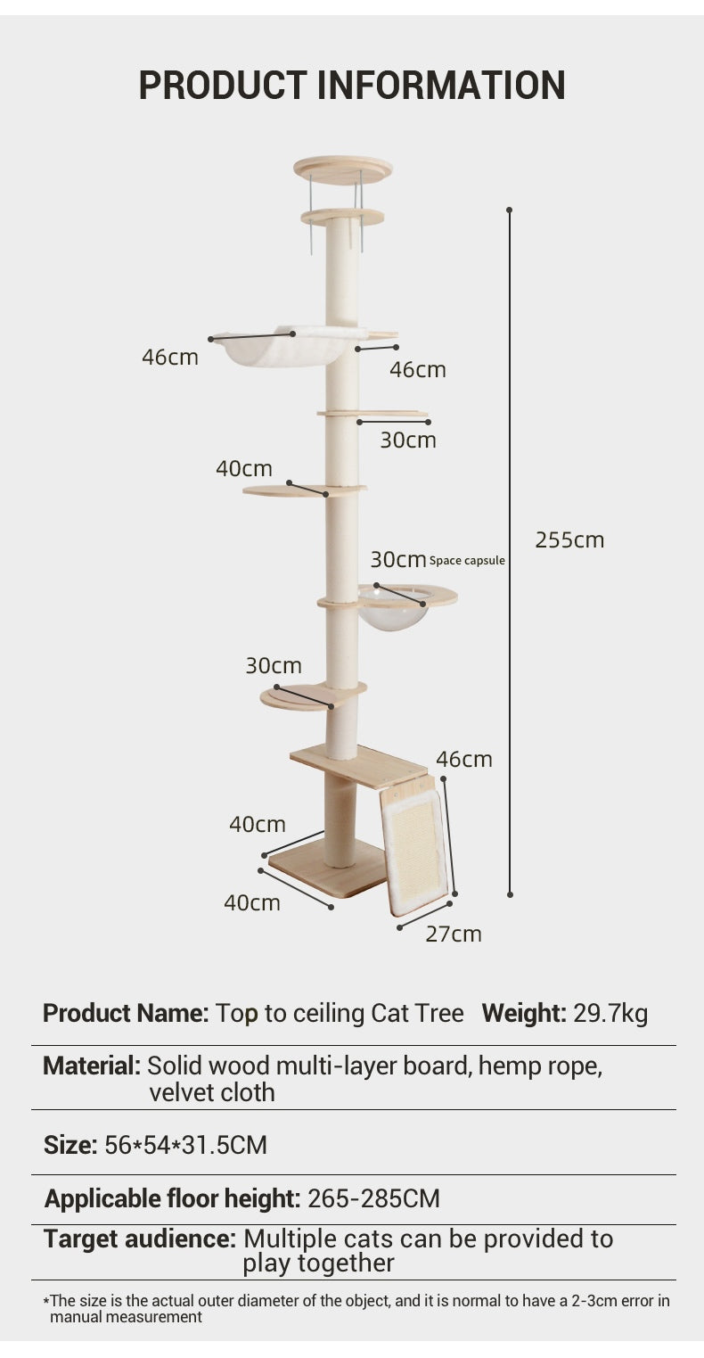 Solid Wood Hemp Rope 7-layer Cat Tree A45 arrive in 15 April