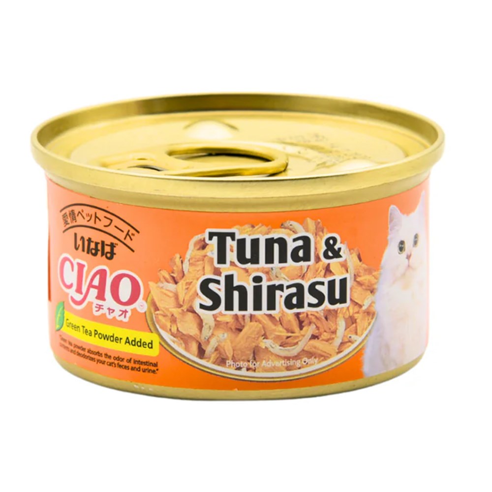 Inaba Ciao Tuna White Meat & Shirasu Cat Wet Cat Treats 75g (24 Pack)