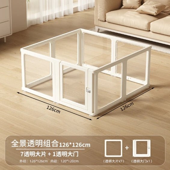 Acrylic Transparent Pet Playpen for Small Pets, Rabbits, Guinea Pigs & Kittens | Portable Clear Animal Exercise Fence - Chokyo Pet