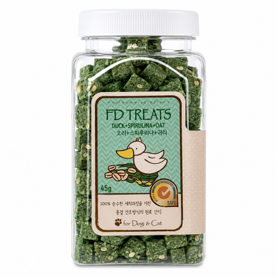 FD Treats Freeze Dried Pet Treats - Duck & Spirulina & Oat 45g