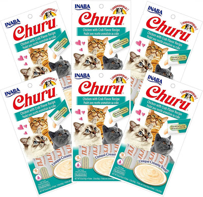 Inaba Churu Chicken With Crab Flavour Recipe 14g x 4 Tubes (6 Pack)