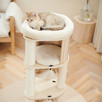 Petsbelle Halfair Solid Wood Cat Tree - ChokyoPetStore