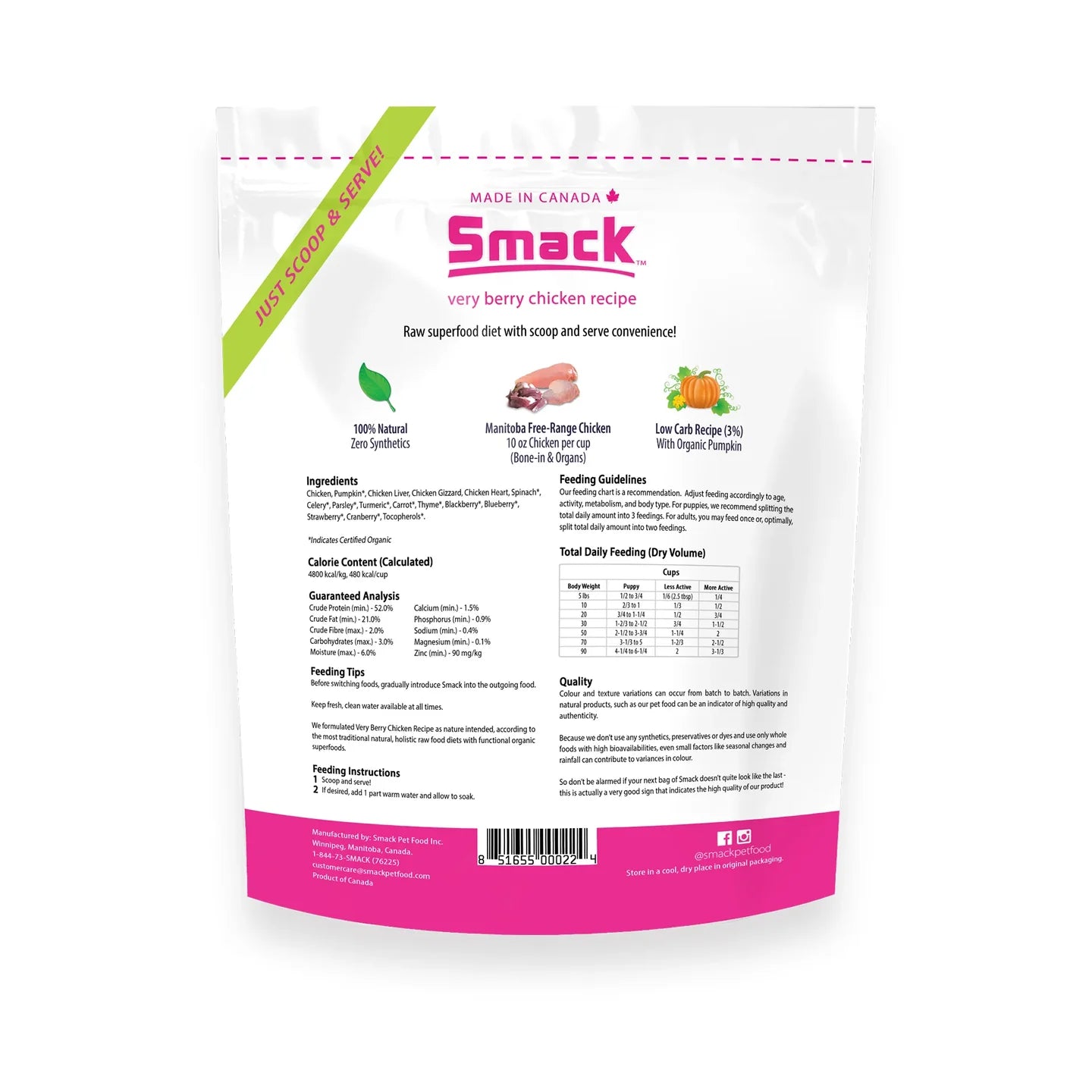 Smack Very Berry Chicken Dog Dry Food