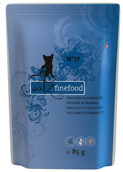 Catz Finefood Cat Food Poultry & Prawns N°17 85g x 16