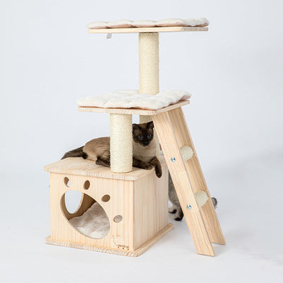 HONEYPOT CAT Solid Wood Cat Tree - 190229 (95cm).Arrive within 3 weeks