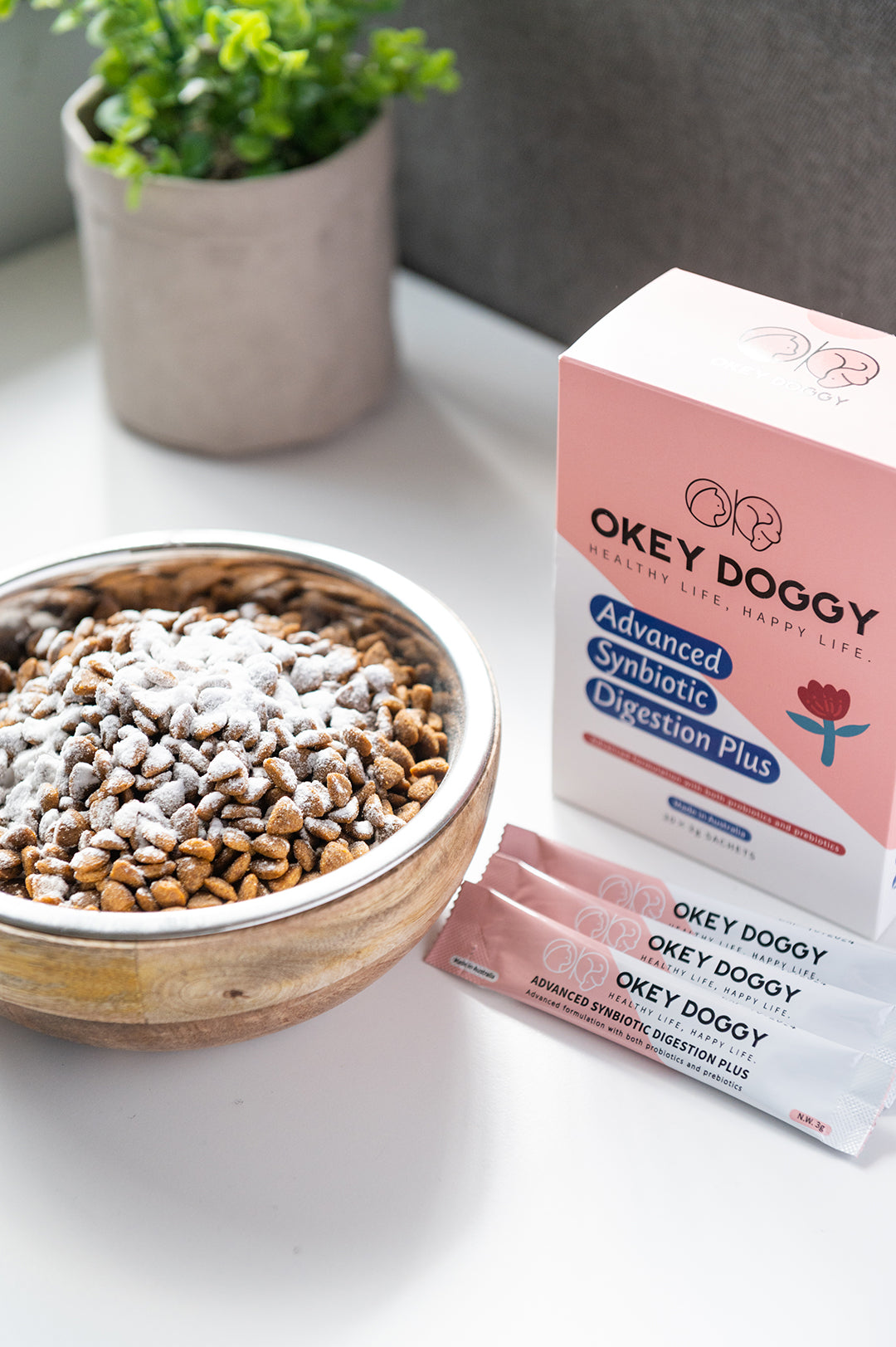 OKEY DOGGY Advanced Synbiotic Digestion Plus For Cats & Dogs 30x3g SACHETS EXPIRY10/2024