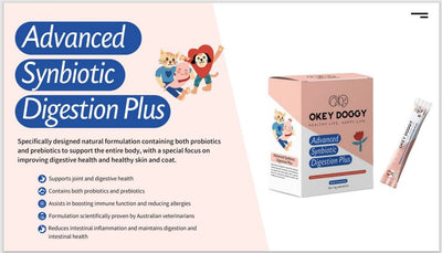 OKEY DOGGY Advanced Synbiotic Digestion Plus For Cats & Dogs 30x3g SACHETS EXPIRY10/2024
