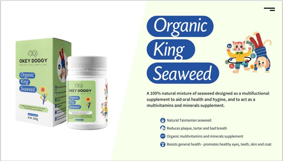 OKEY DOGGY Organic King Seaweed For Cats & Dogs 200g EXPIRY 10/2024