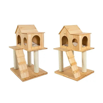 HONEYPOT CAT® Solid Wood Cat Tree Cat House 95cm #180359。 Arrive within 3 weeks