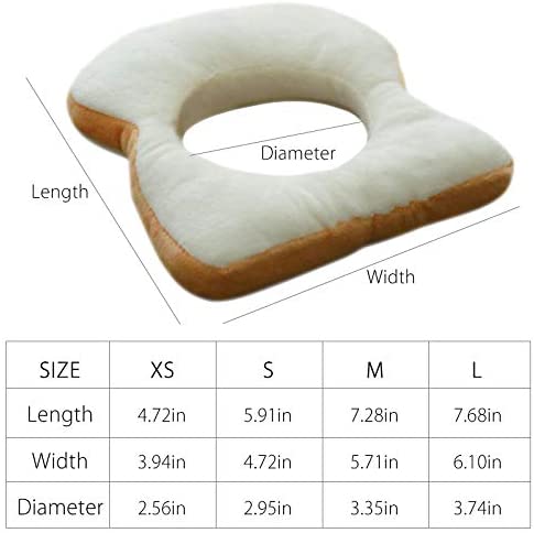 Soft Bread Slice Elizabeth Pet Recovery Cone for Cats Small Dogs