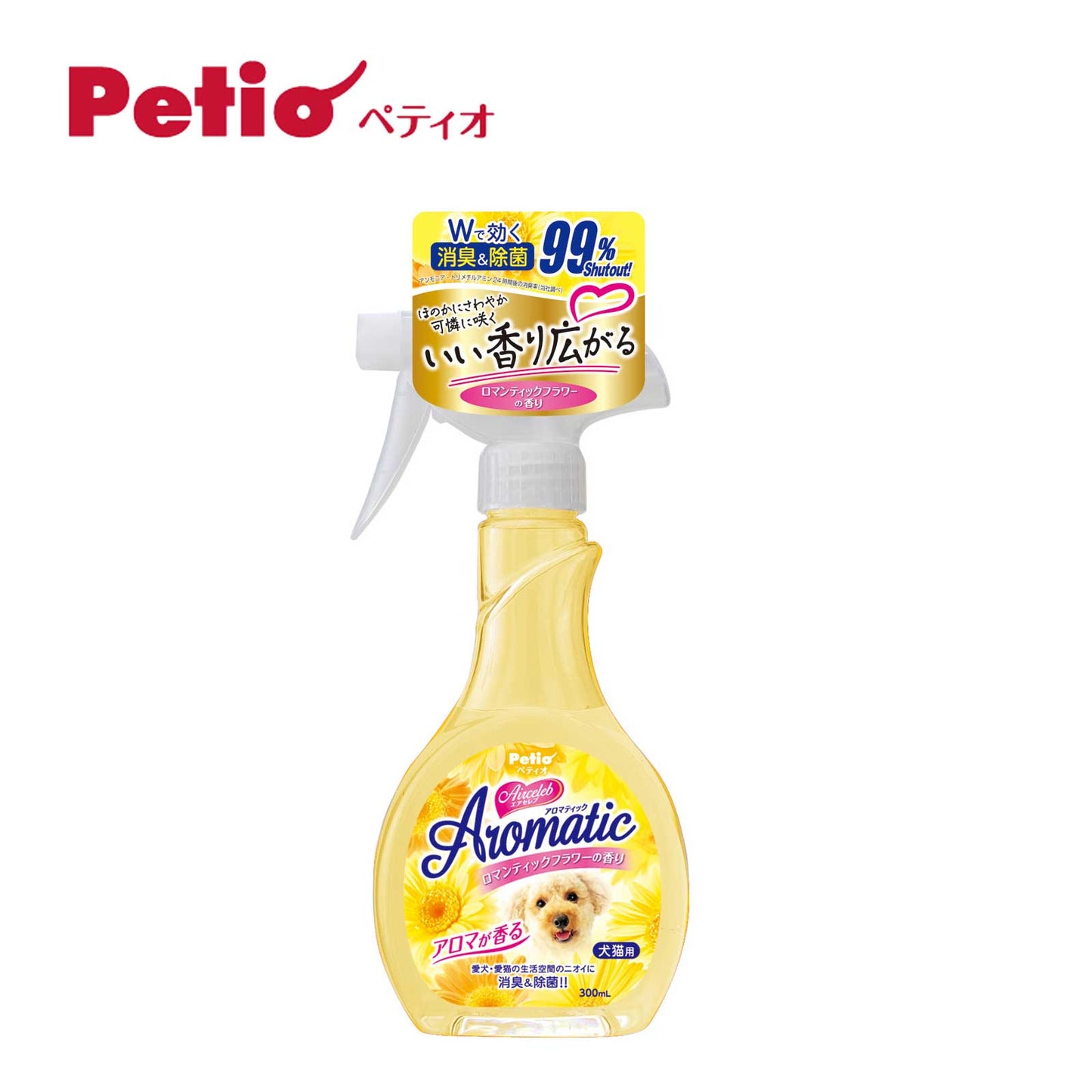 Petio Airceleb Aromatic Dedourant and Bacteria Eliminator Flower Scent 300ml