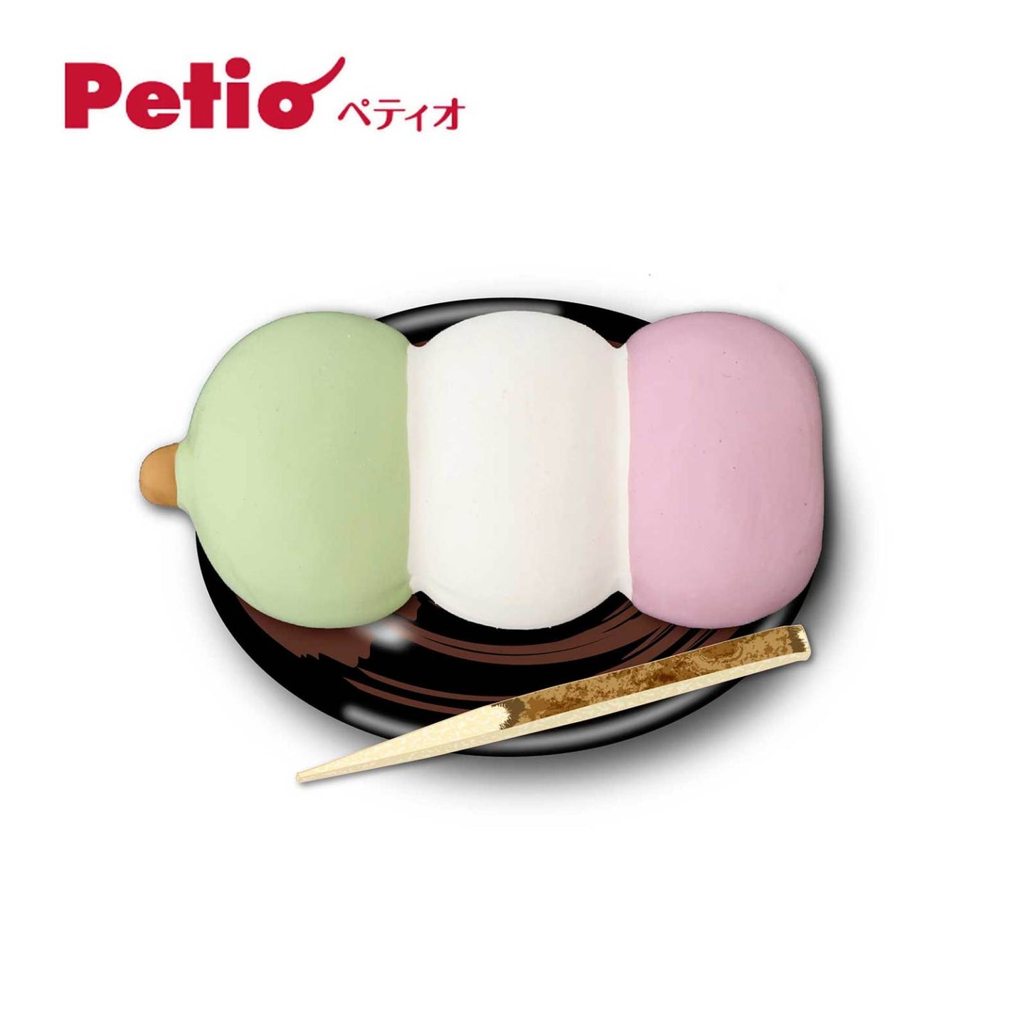 Petio Inuya Japanese Confectionery Latex Three Color Dango Squeaky Dog Toy