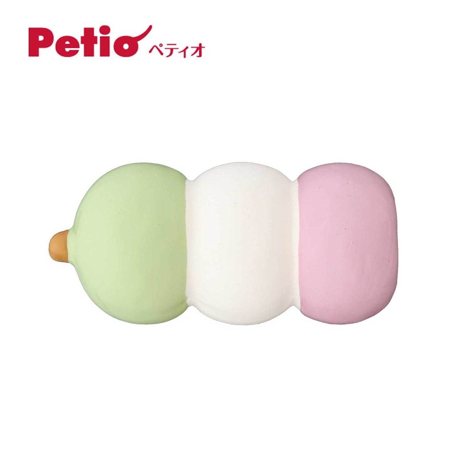 Petio Inuya Japanese Confectionery Latex Three Color Dango Squeaky Dog Toy