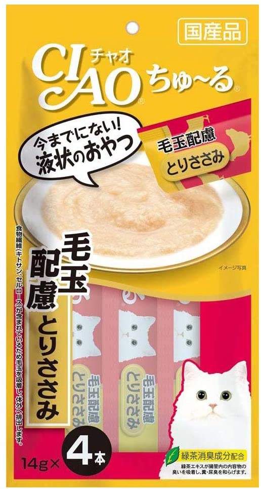 Ciao Chicken Recipe Hairball Care (4pcs/pk)
