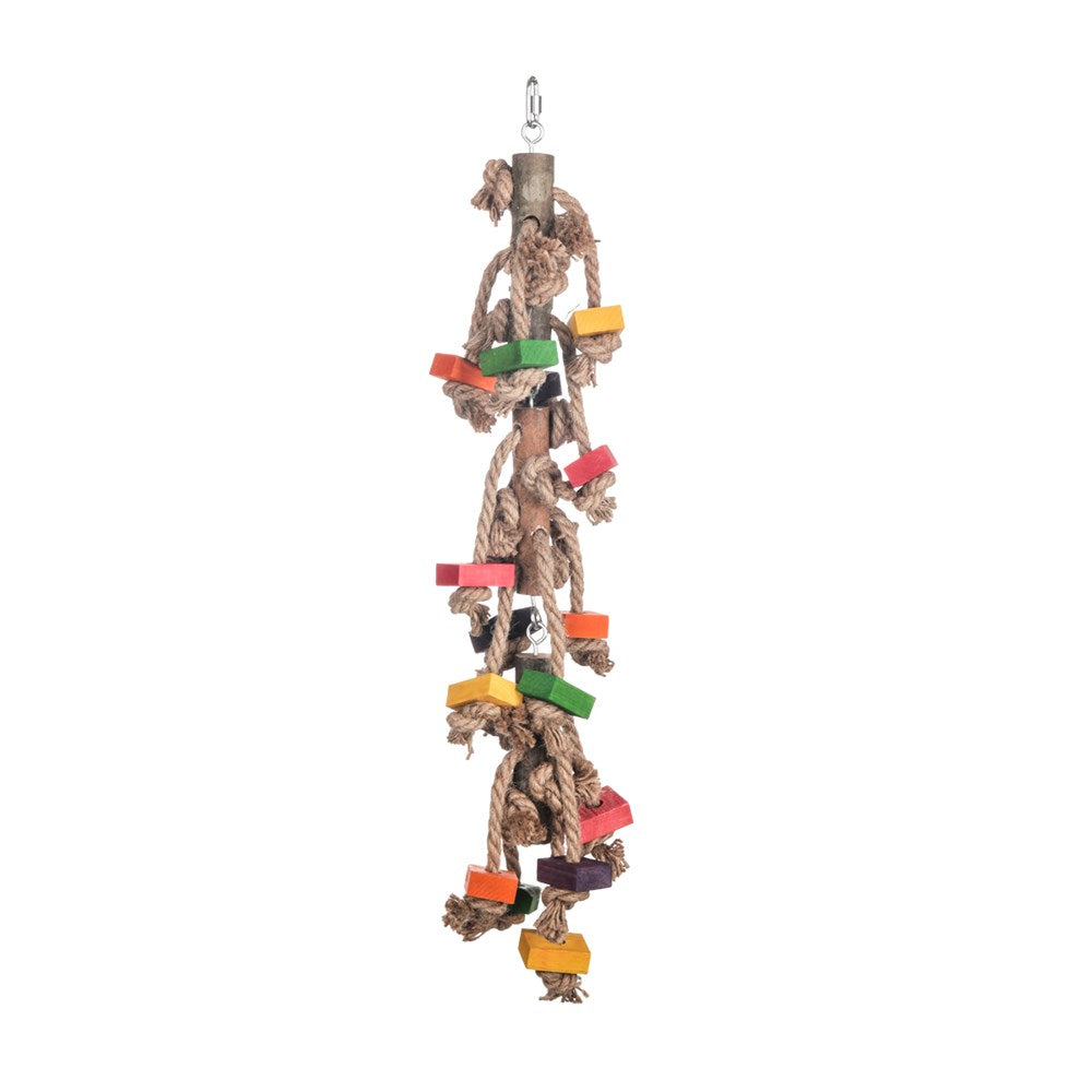 Bird Hanging Toy with Hemp Rope