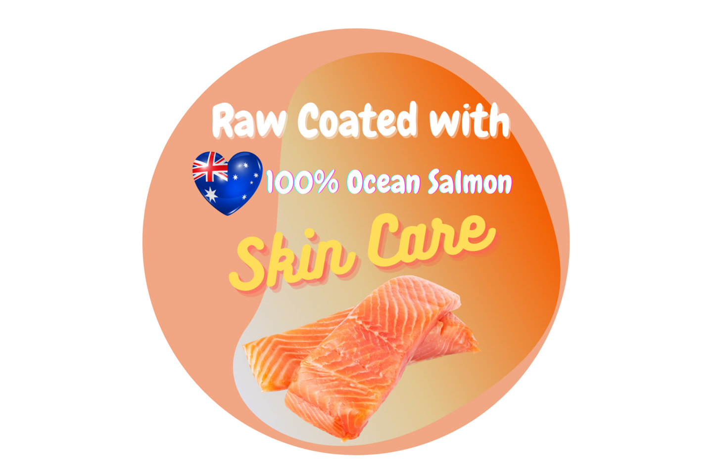 Freezy Paws Freeze-Dried Chicken Heart Coated With Salmon Raw Treats for Pet Cat Dog 100g