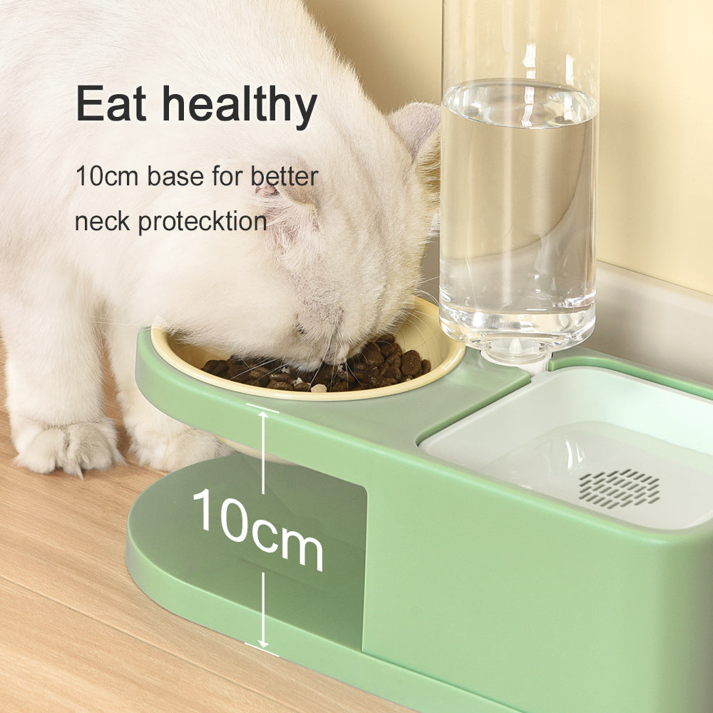 Pakeway "Square mat Round" Pet Food Drinking Bowl-Pink