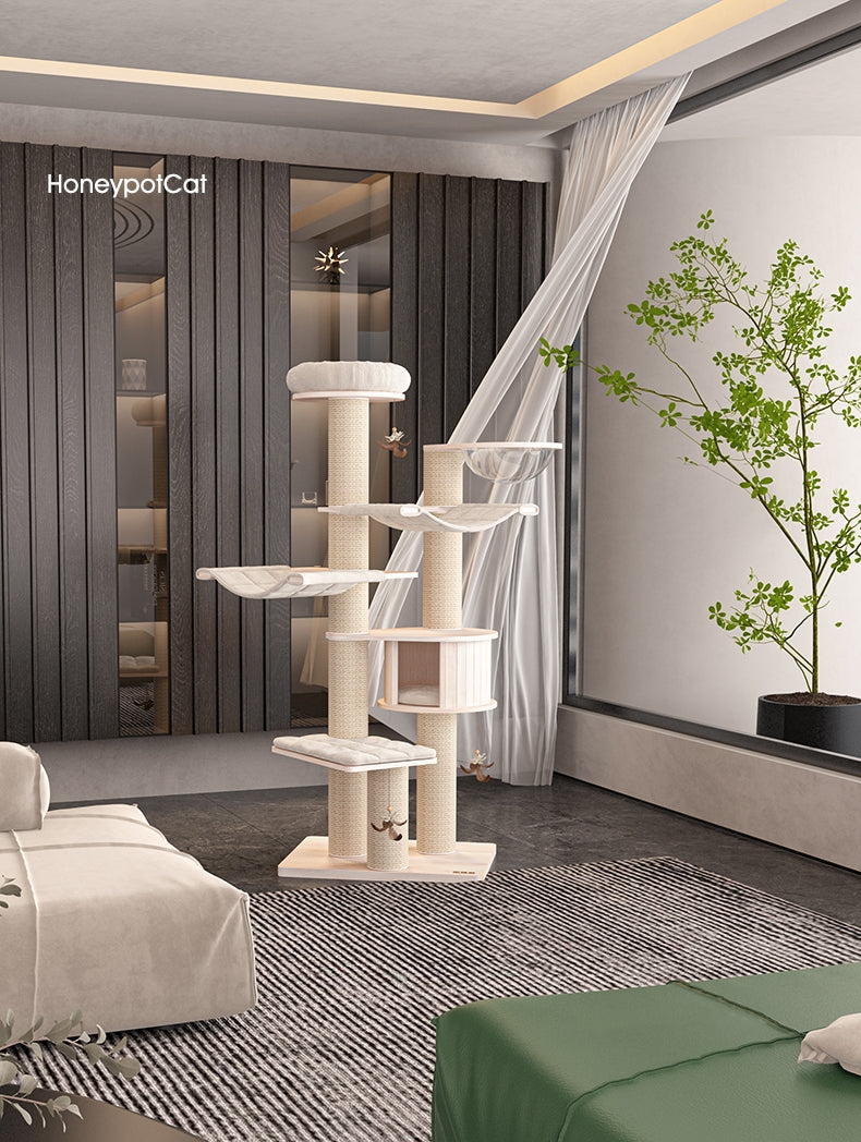 HONEYPOTCAT® Solid Wood 6-Layer PRO Cat Tree 189cm arrive in 2 months