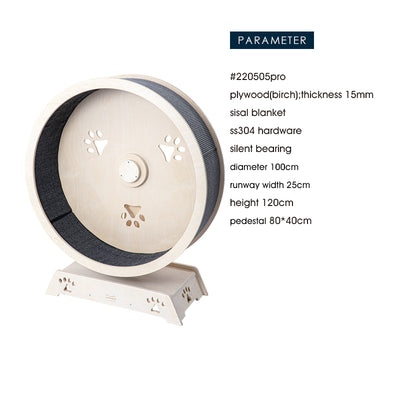 HONEYPOTCAT Cat Wheel Cat Exercise Treadmill Detachable Carpet #220505pro. Arrive within 3 weeks