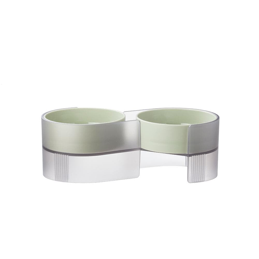 PIDAN Dual Bowl For Cats - Green