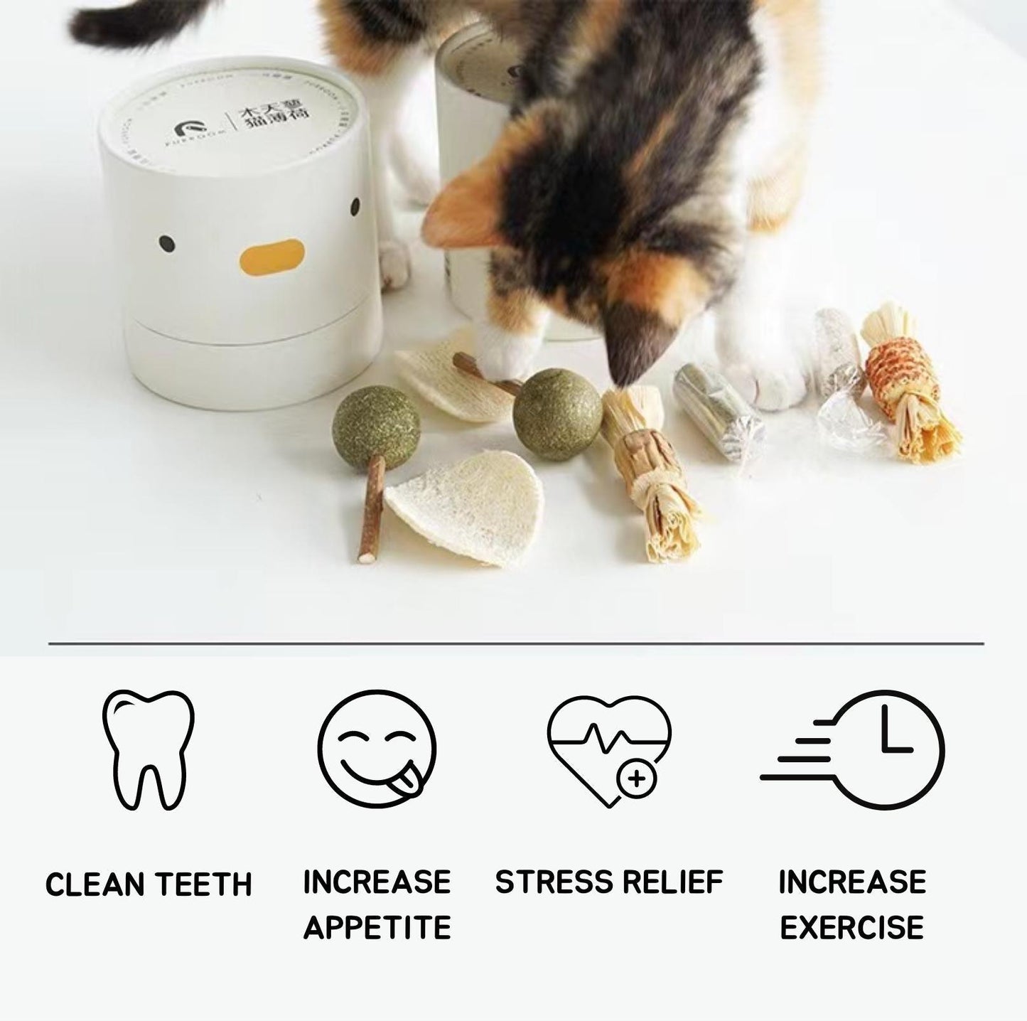 PURROOM Catnip Toy Set - Cat Toys for Boredom Relief and Teeth Clean
