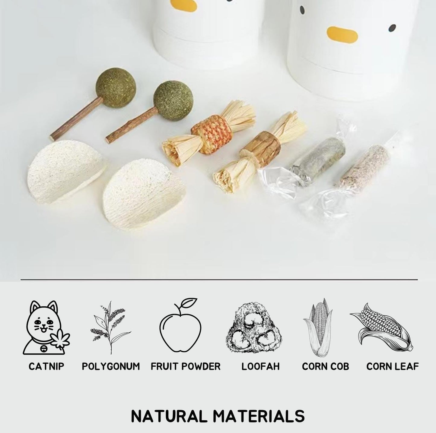 PURROOM Catnip Toy Set - Cat Toys for Boredom Relief and Teeth Clean