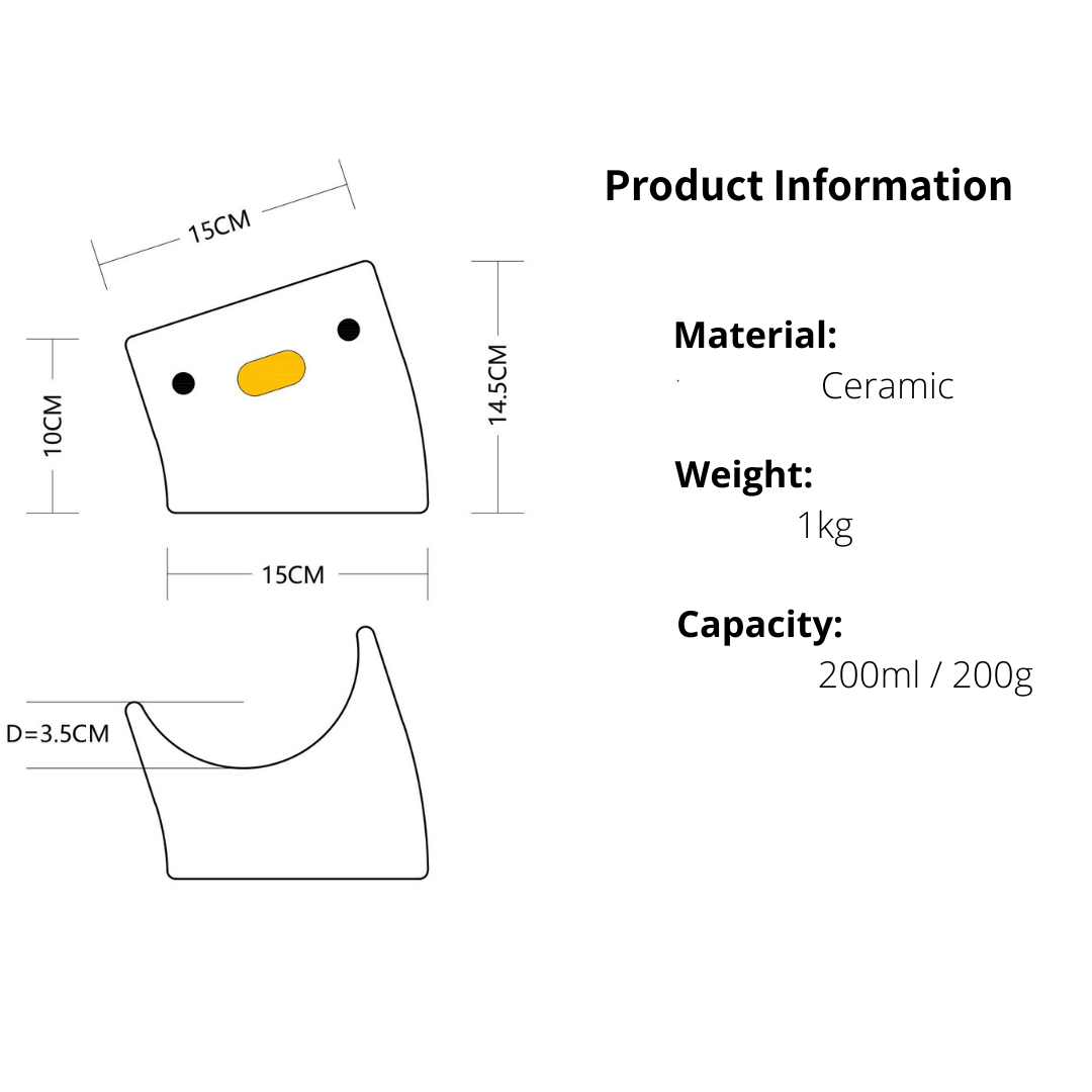 Ceramic Elevated Chick Cat Bowl, 12 Degree Angle
