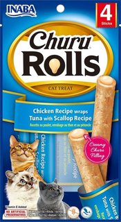 Inaba- Churu Rolls Chicken Recipe wraps Tuna with Scallop Recipe