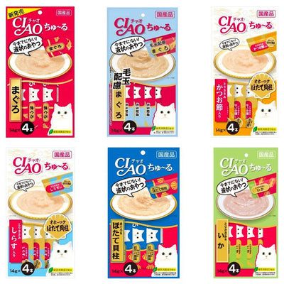 CIAO Churu Cat Lickable Treats Value Pack Random 6 Flavors - Chokyo Pet