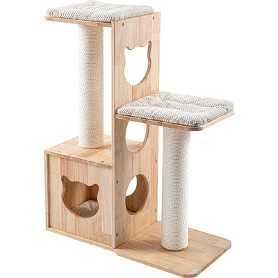 HONEYPOT CAT® MiaoZuo Premium Solid Wood Cat Tree 105CM #AG210311. Arrive within 3 weeks