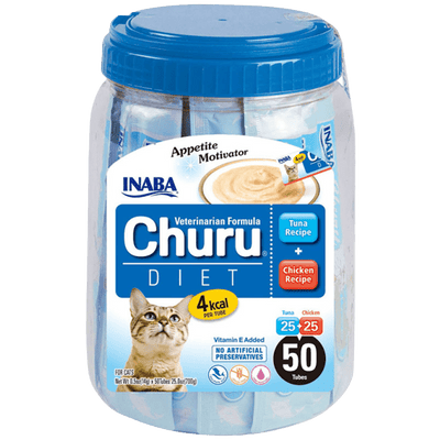 Inaba Churu Diet Tuna Recipe & Chicken Recipe 14g x 50Tubes - Chokyo Pet