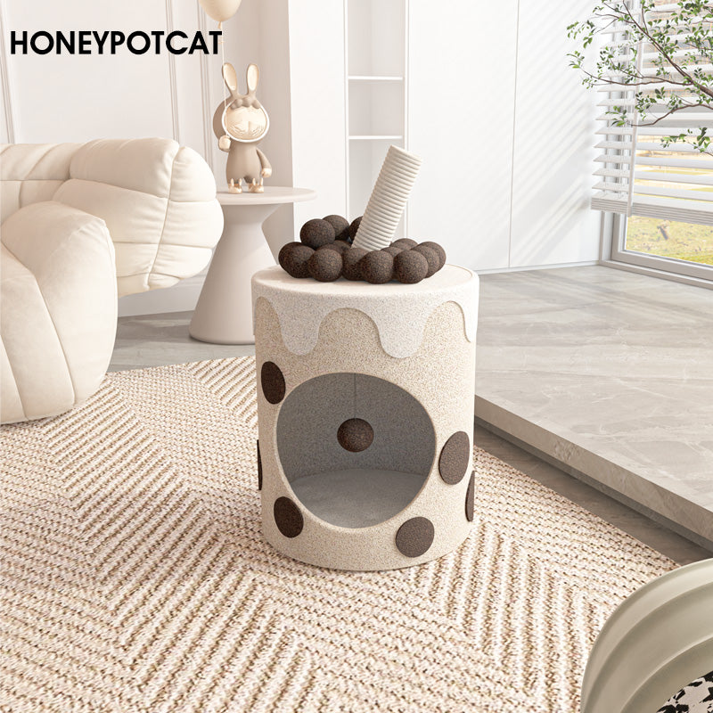 HONEYPOT CAT Latte Milk Tea Bucket - Irresistible Cat Milk Tea. Arrive within 2 months