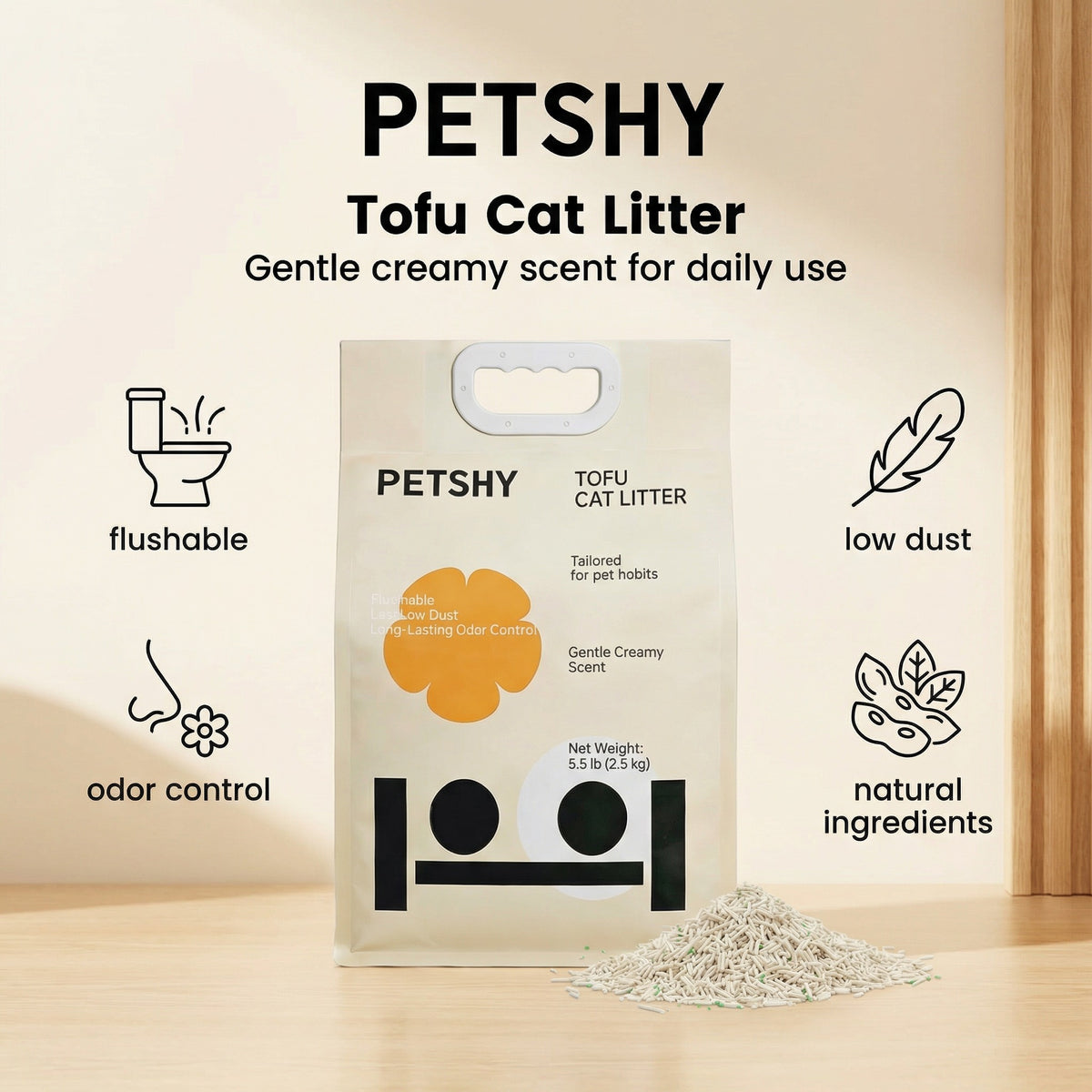 Petshy Original Tofu Cat Litter 2.5kg