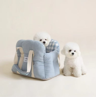 Soft Travel Pet Carrier Bag for Dogs & Cats | Lightweight Shoulder Tote with Safety Lock Leash & Removable Cushion