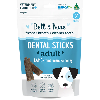 Bell & Bone - Dental Sticks - Lamb, Mint and Manuka Honey - Small 126g